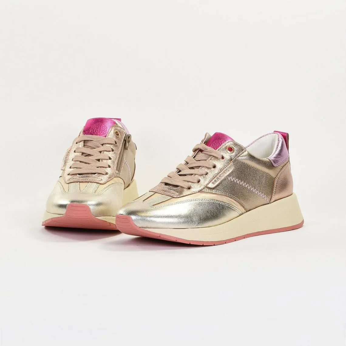Baskets BONNIE sable cuir - 3 Suisses