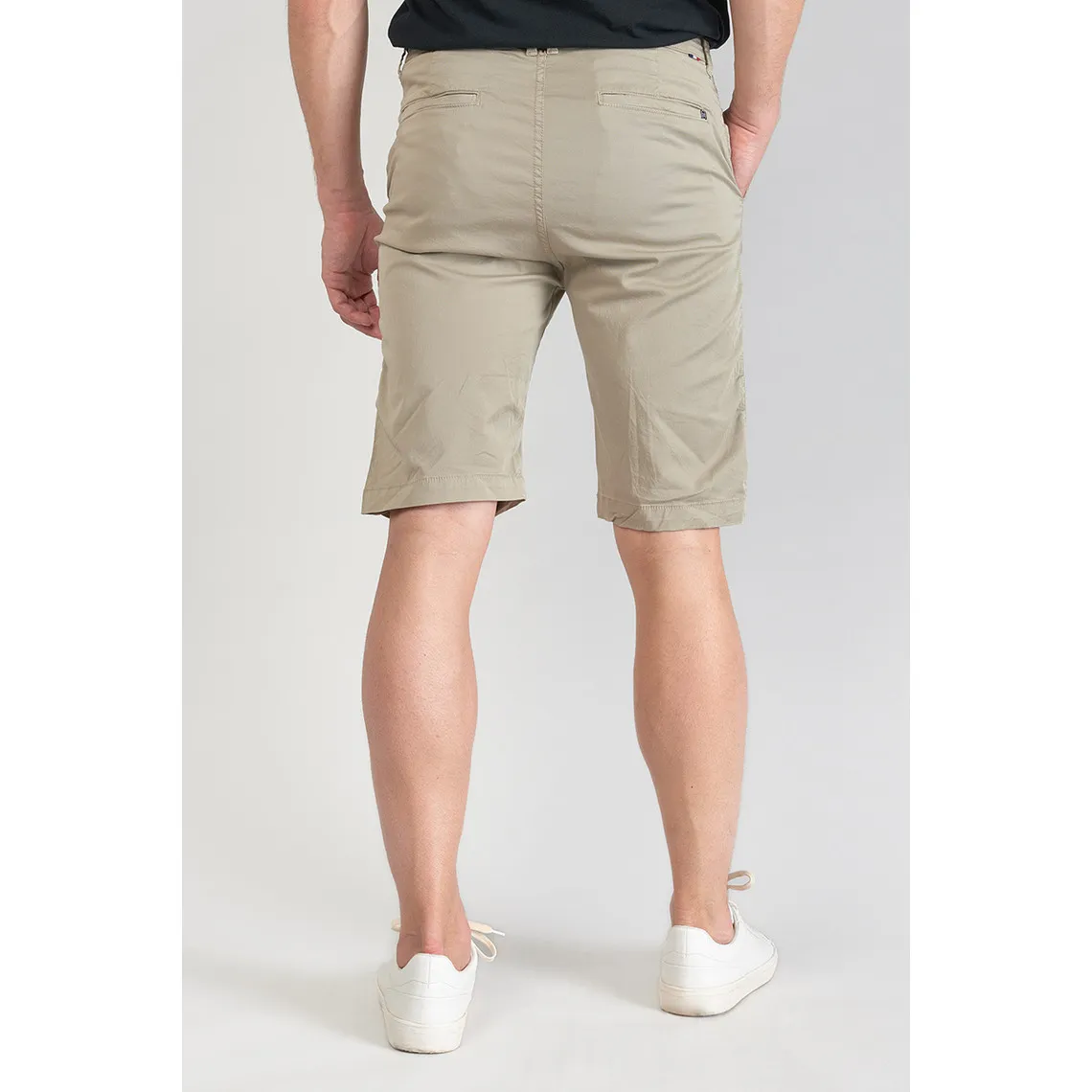 Beige Sable Yellow Cotton Bermuda Shorts | 3 Suisses