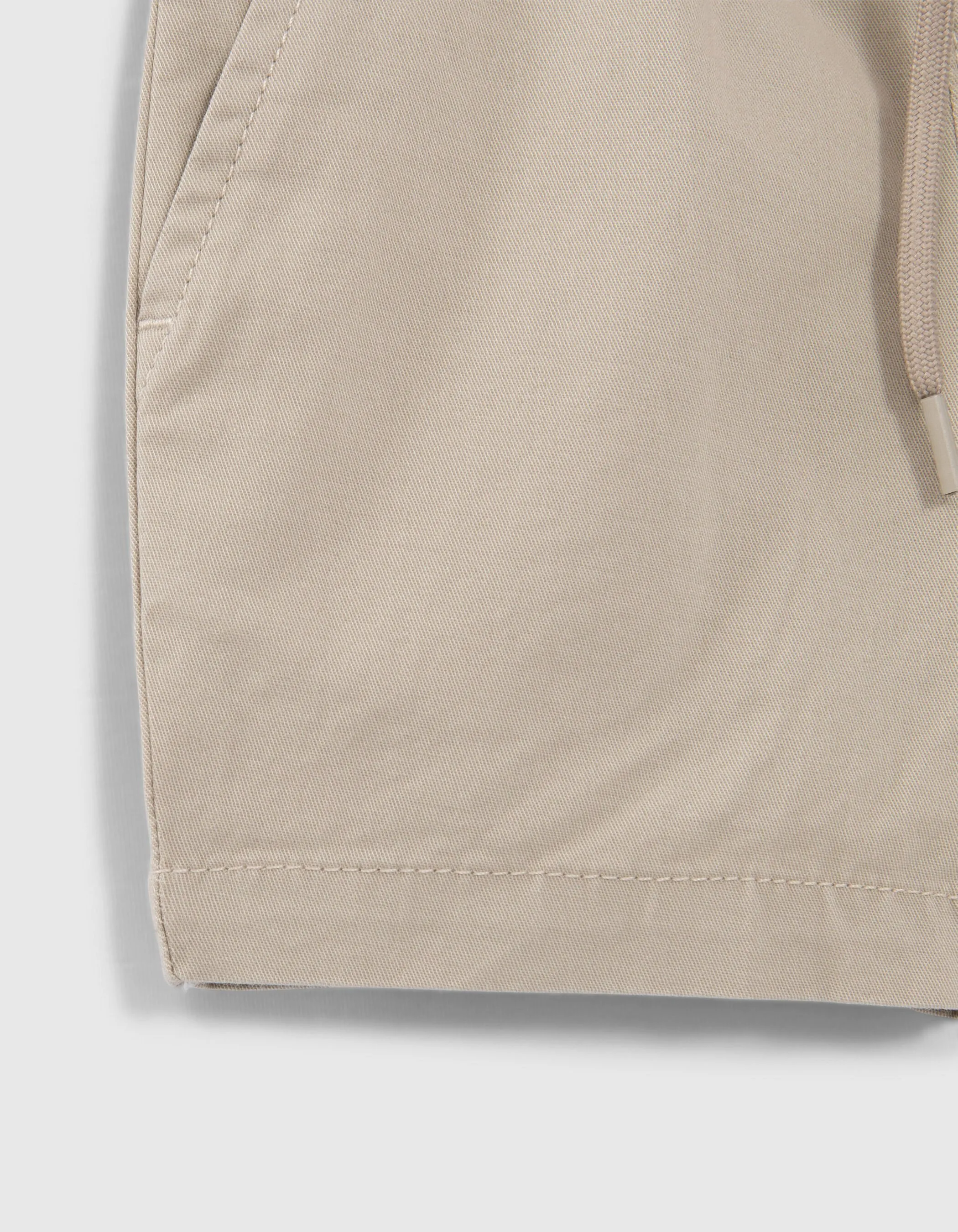 Bermuda shorts with elastic waistband for baby boys in beige