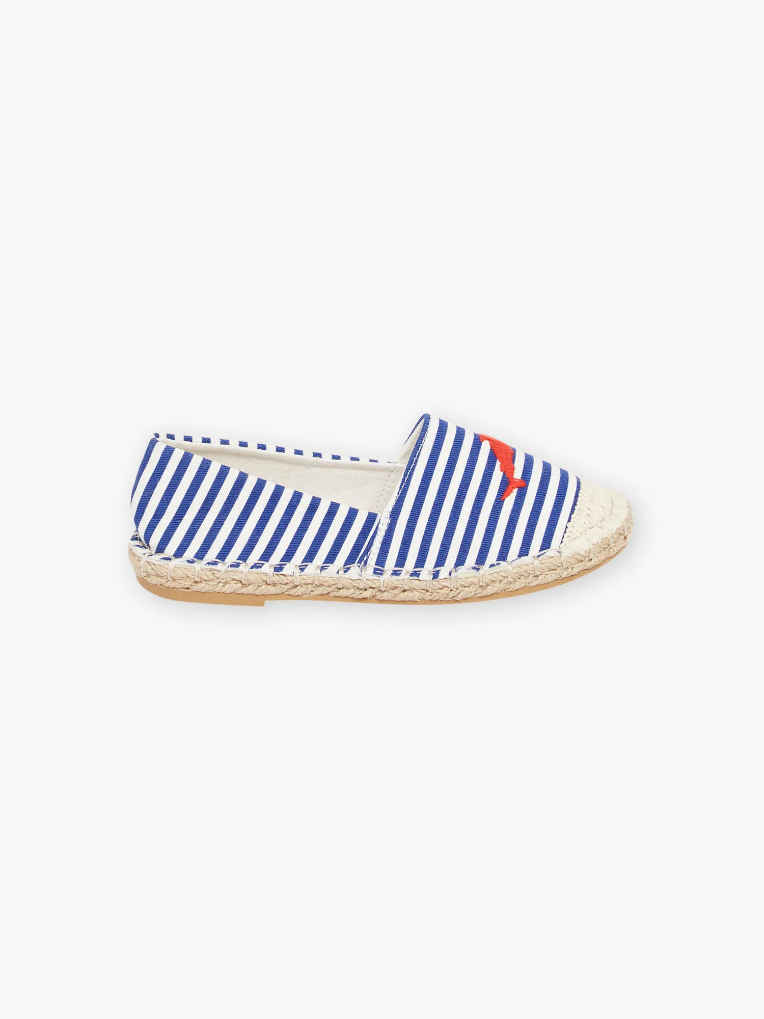 Blue and White Striped Espadrilles