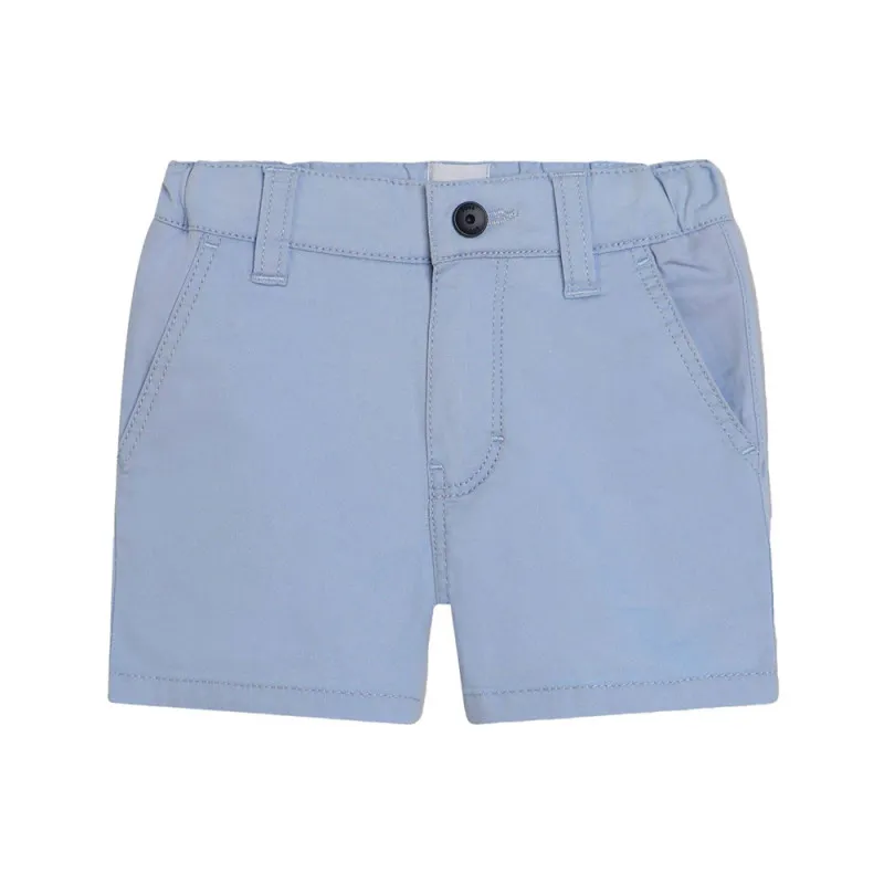 Blue Cotton Serge Bermuda Shorts for Baby by BOSS