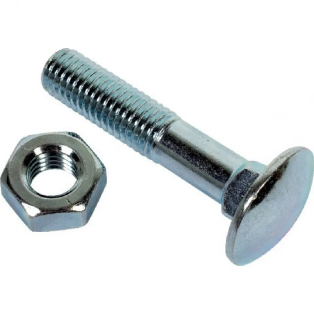 Boulons japy tête ronde bombée collet carrée zinguée PGB "603001010000353" de 10 x 35 m/m