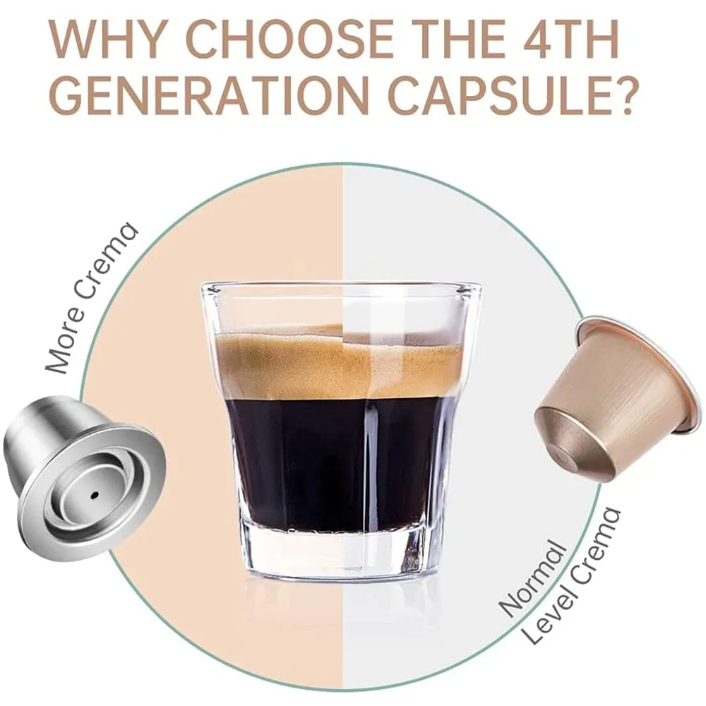 Capsule à café en dosettes inoxydable rechargeable et réutilisable pour Nespresso