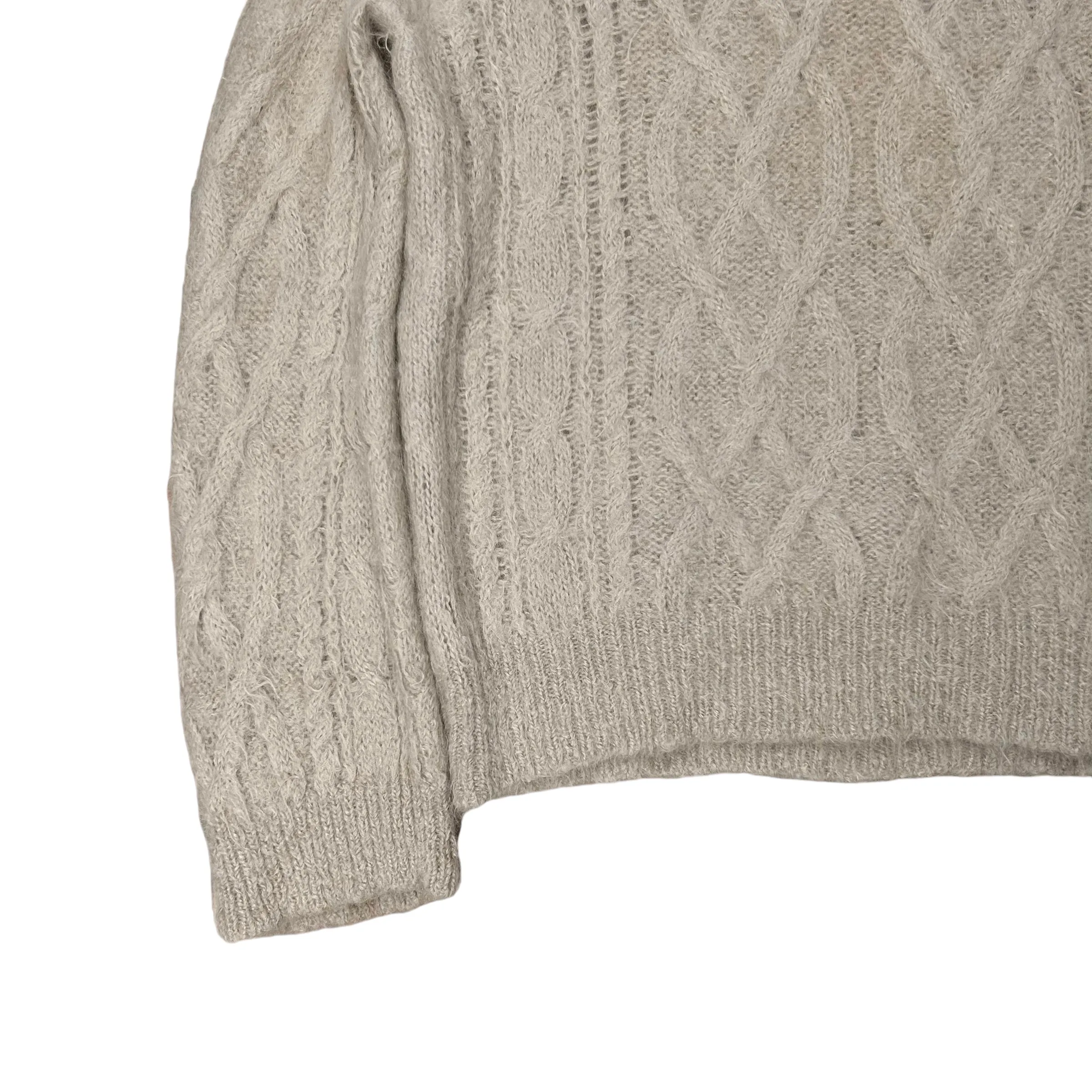 Dries Van Noten Cropped Alpaca Blend Cable Knit Sweater - Autumn Winter 2017.