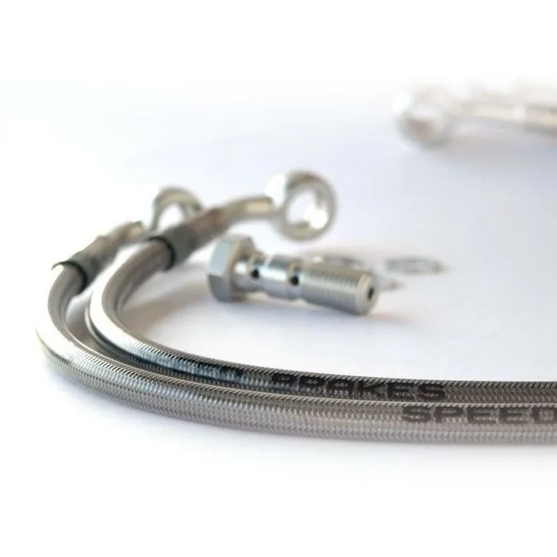 Durite d'embrayage d'aviation SPEEDBRAKES inox/raccord or Suzuki VS 750