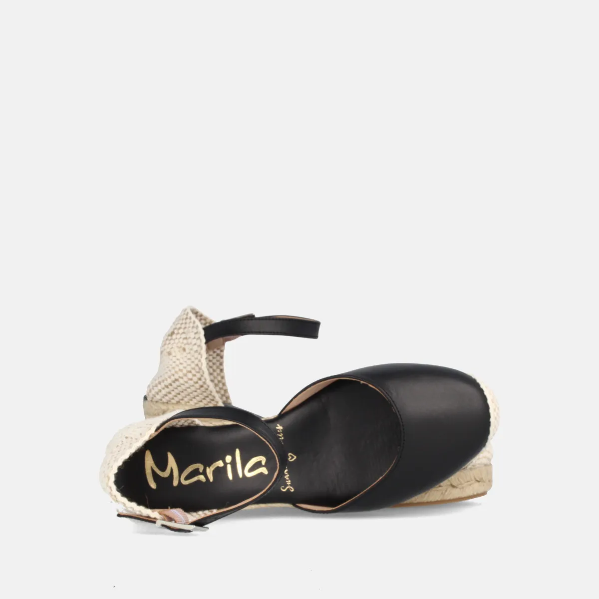 Black Wedge Espadrilles - Jute