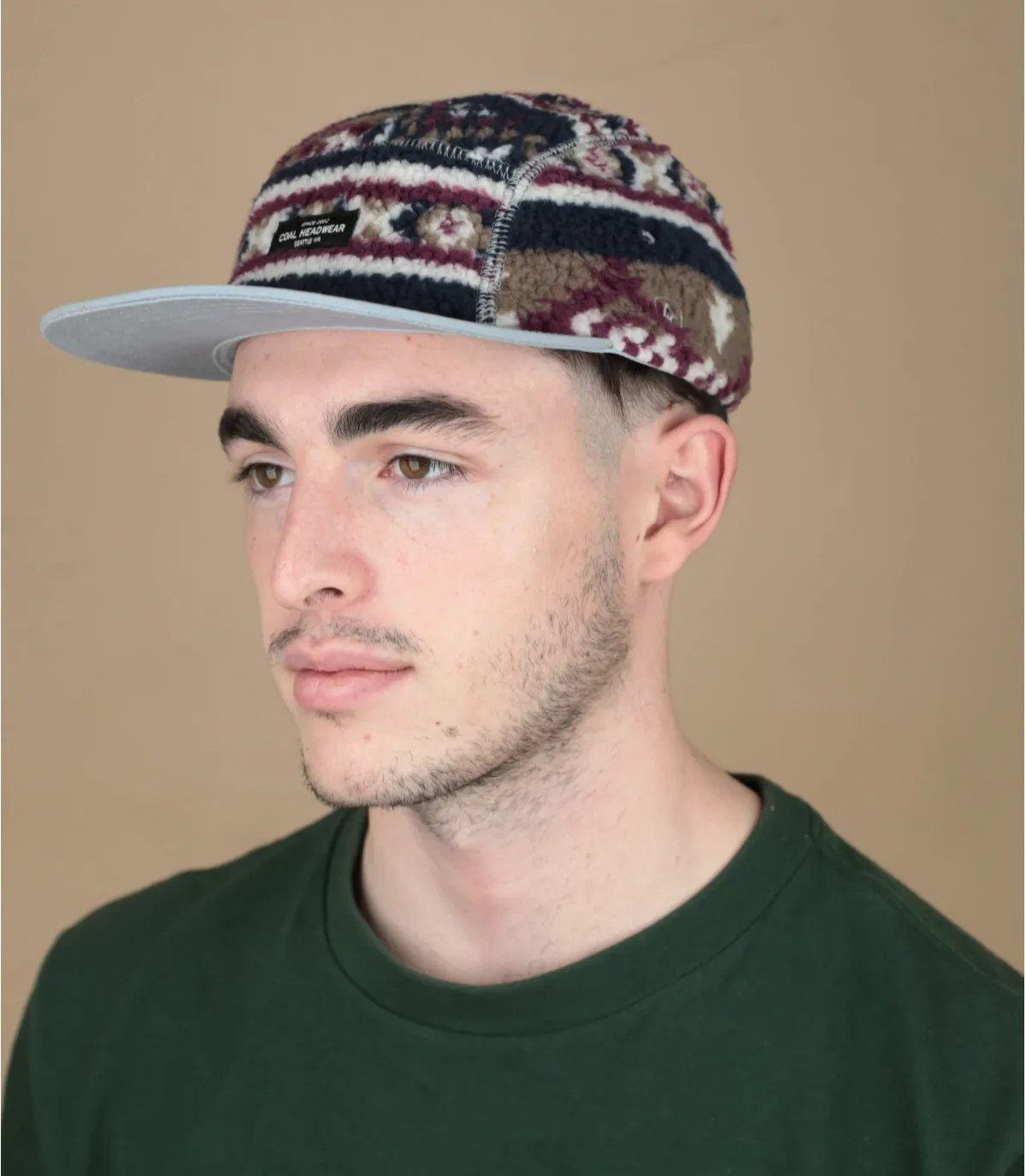 Five-panel marine blue polar hat - The Linus sweater Coal hat: Headict