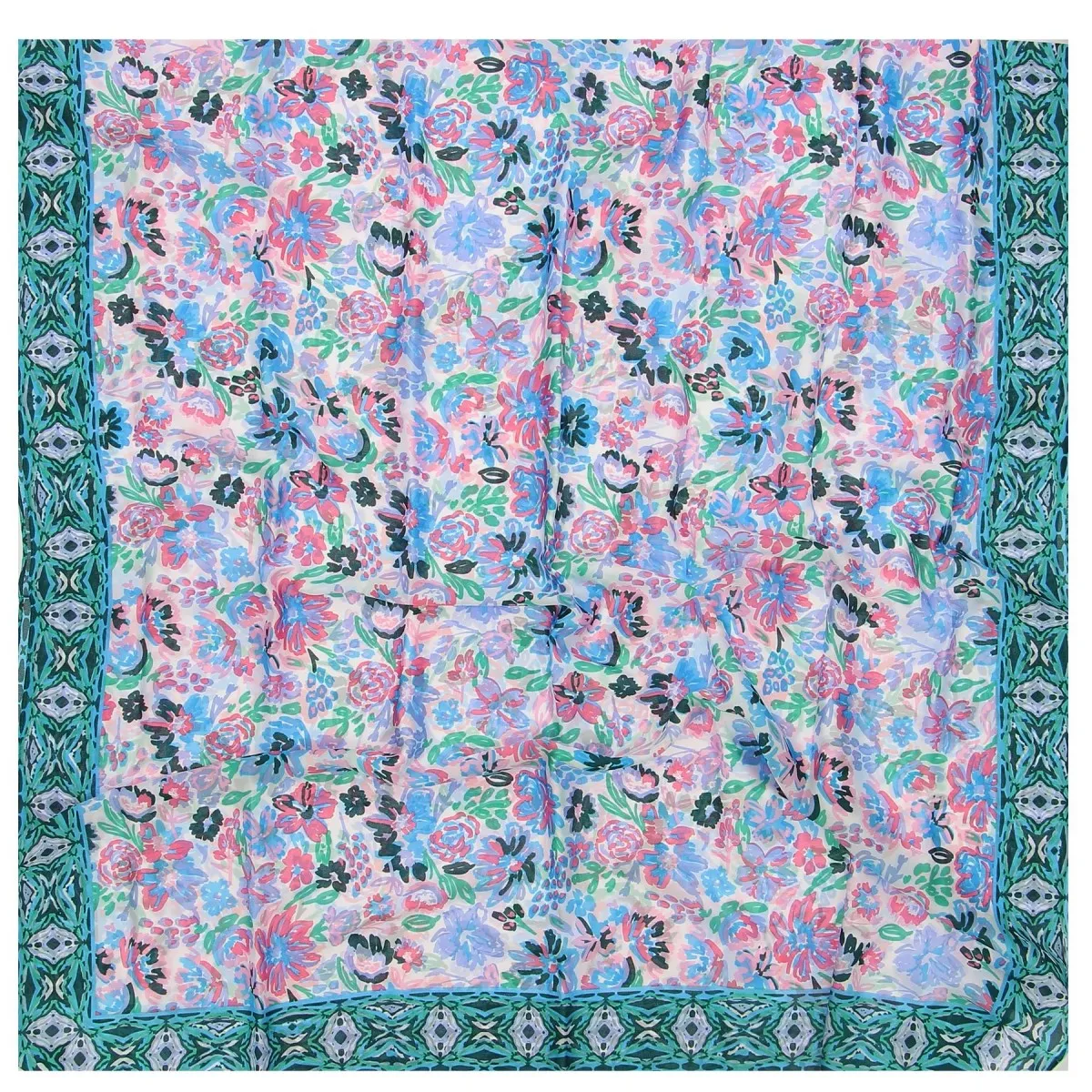 Foulard femme Gérard Pasquier, soie et viscose, multicolore - Matière noble 12,90€ can be rewritten as Multicolore silk and visc
