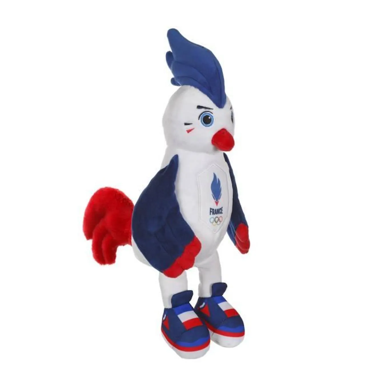 Gipsy Toys Rooster Plush - French Olympic Team - Official Licensed Plush - 24 cm Blue, Sitting