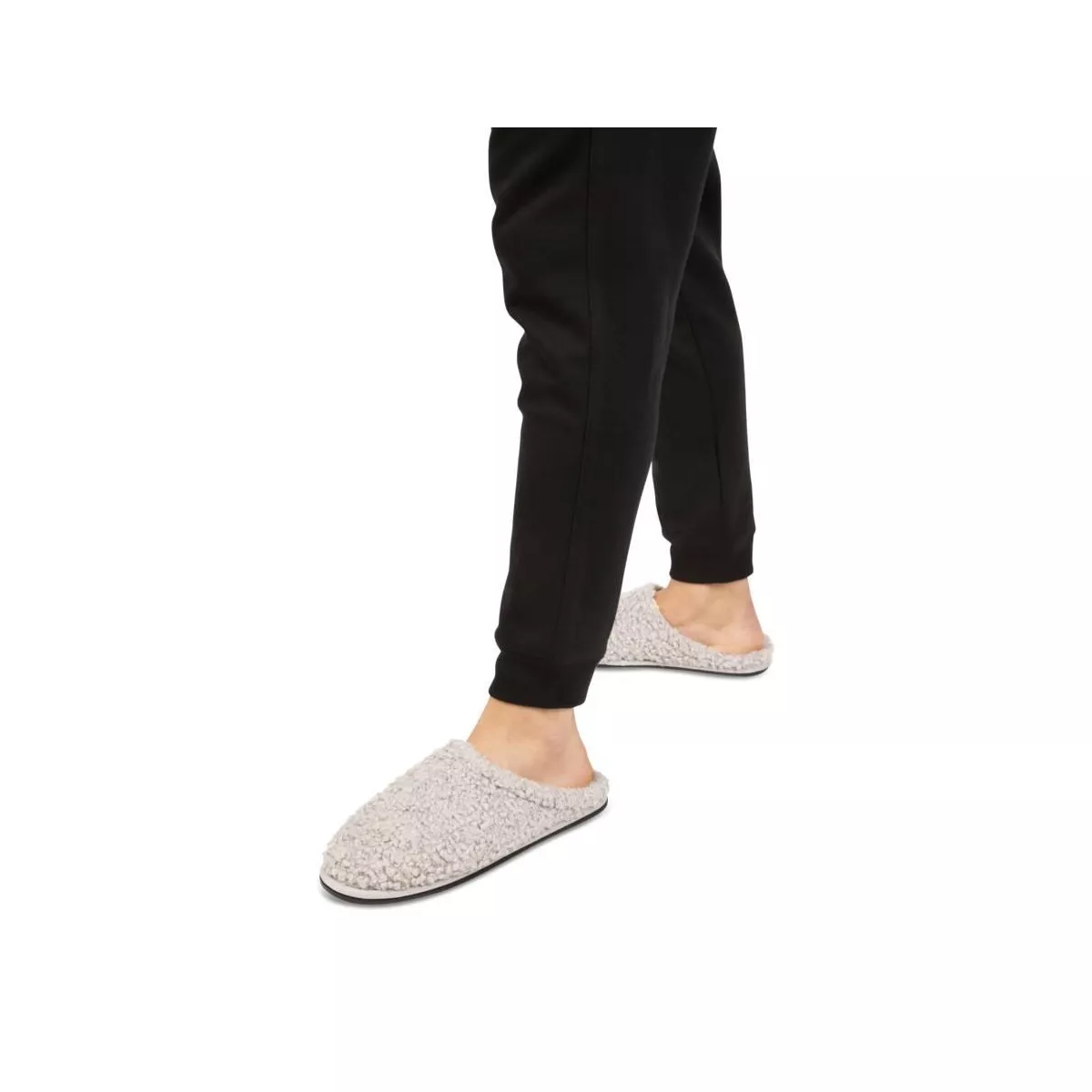 Grey Denim Slipper Shoes