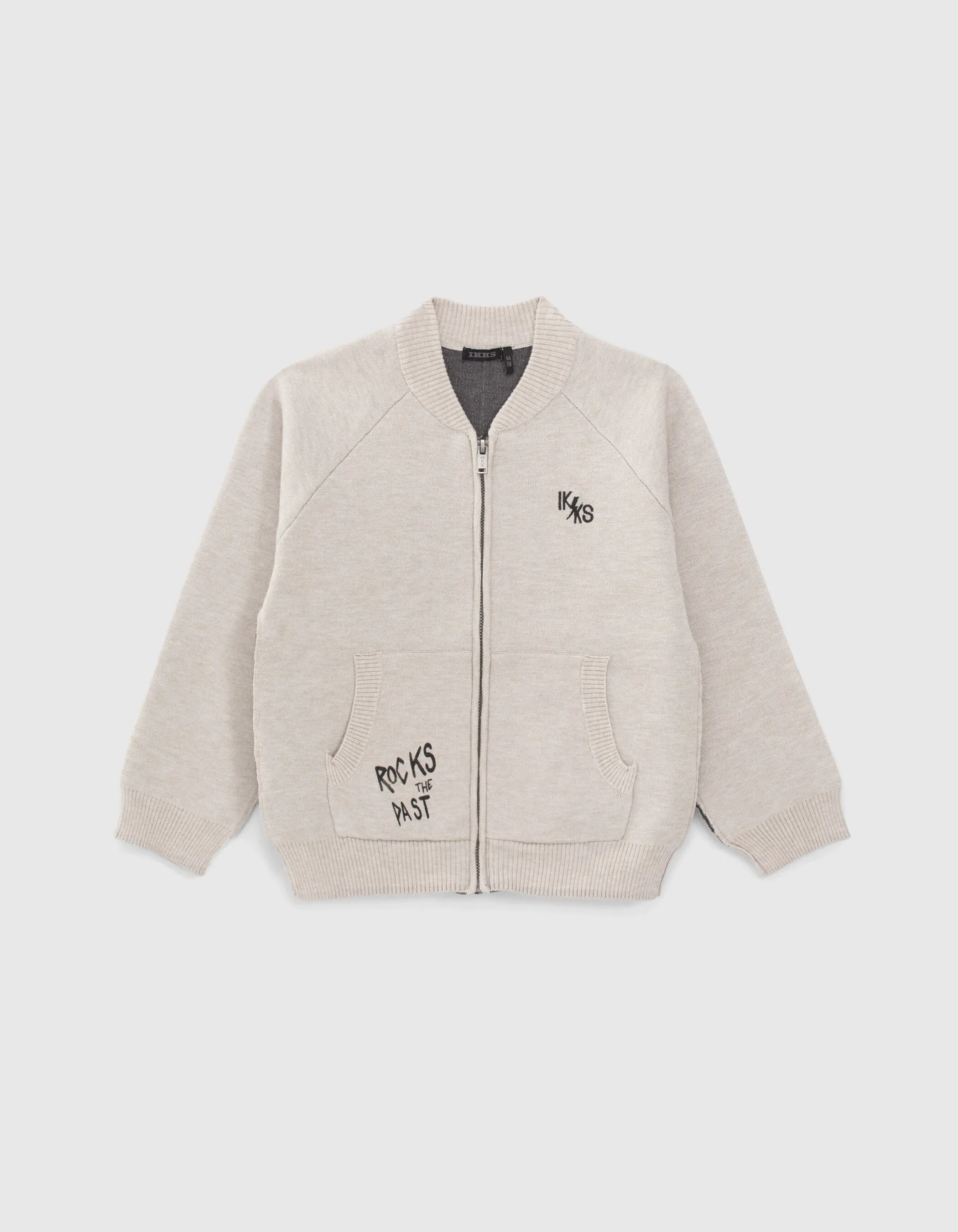 Grey Knit Reversible Boys' Cardigan