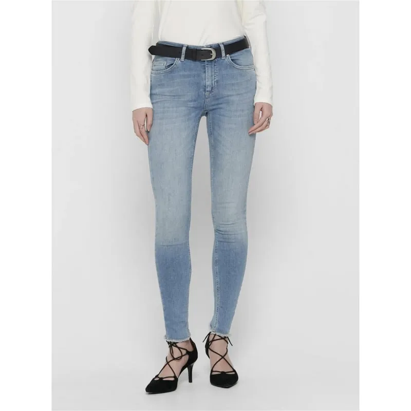 High waist slim fit white jeans for women - Le Temps Des Cerises | wimod