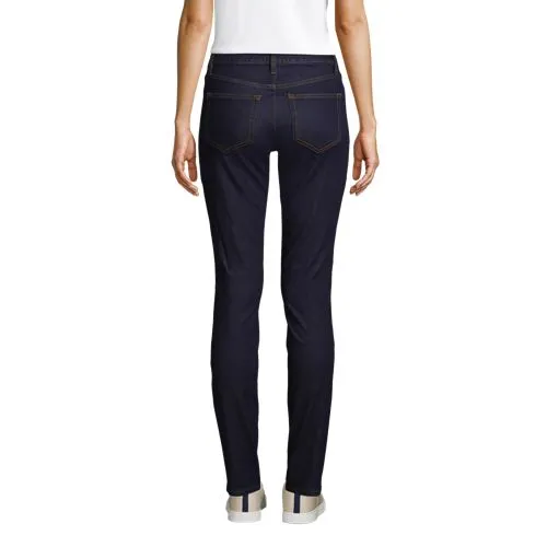High-Waisted Indigo Stretch Slim Fit Jeans for Women, Standard Size.