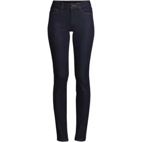 High-Waisted Indigo Stretch Slim Fit Jeans for Women, Standard Size.