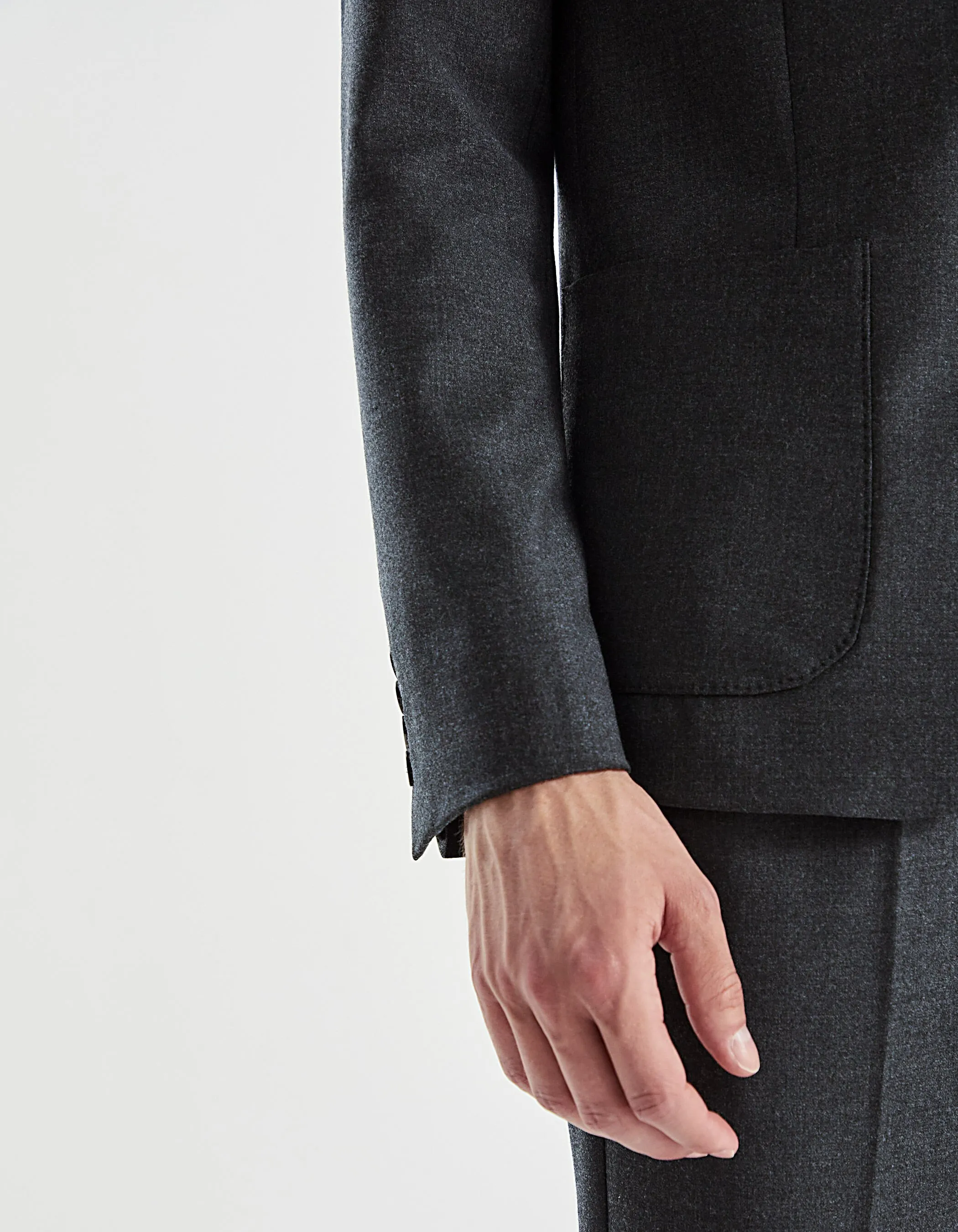IKKS BETTER Homme Men's Anthracite Grey Knit Jacket