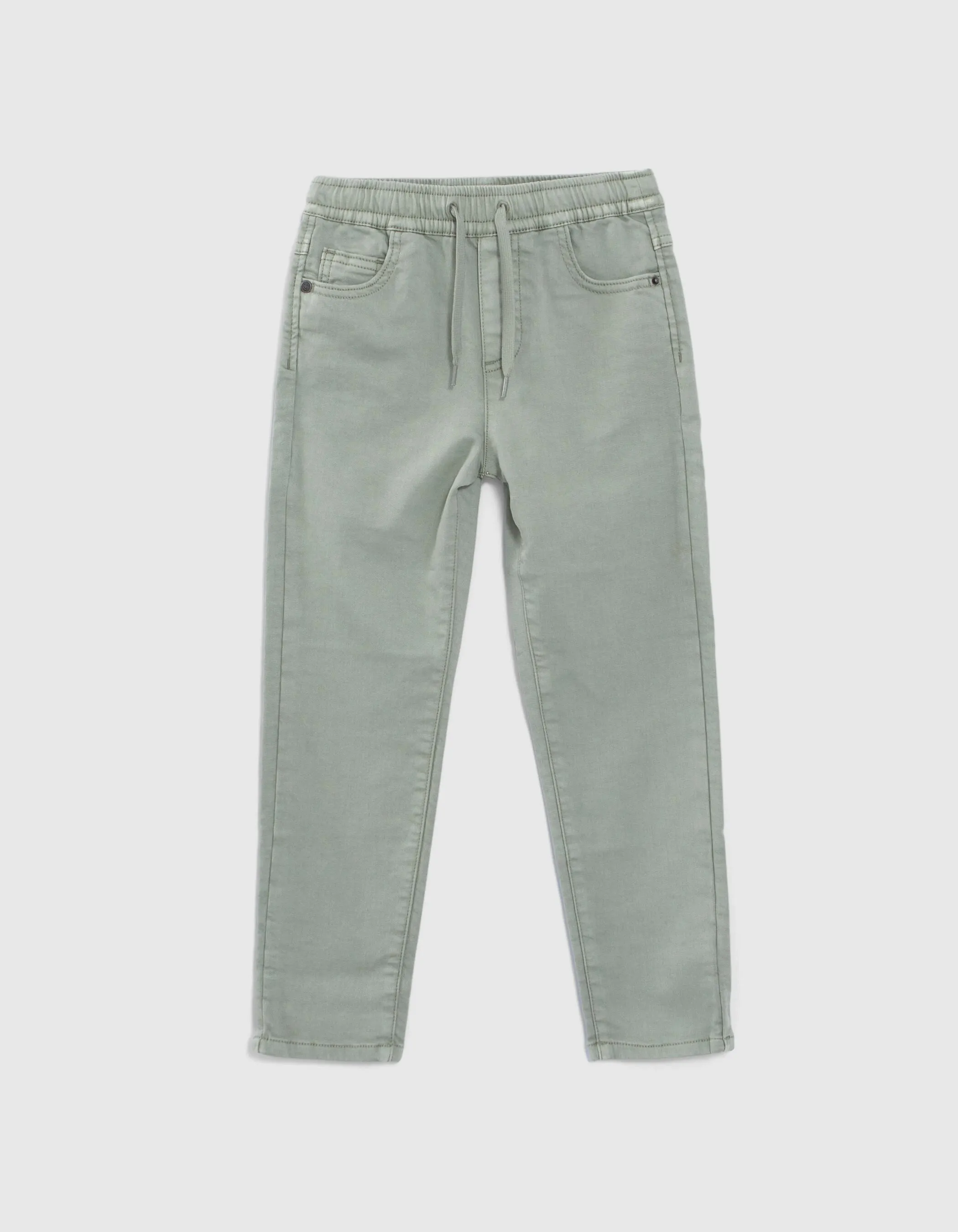 Green elastic waist boy's jogger pants