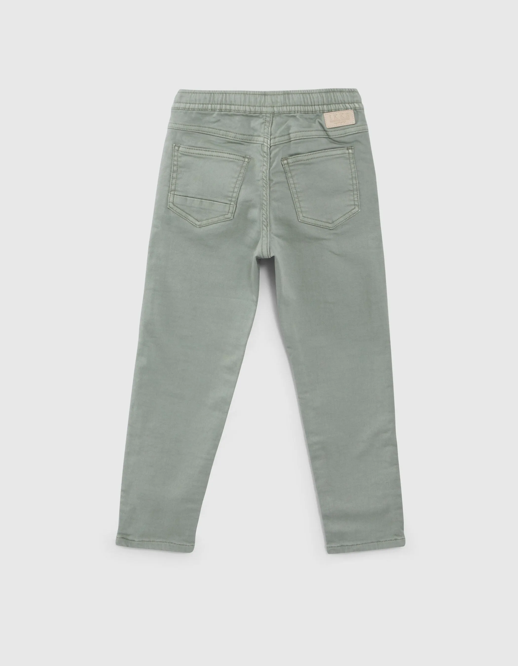 Green elastic waist boy's jogger pants