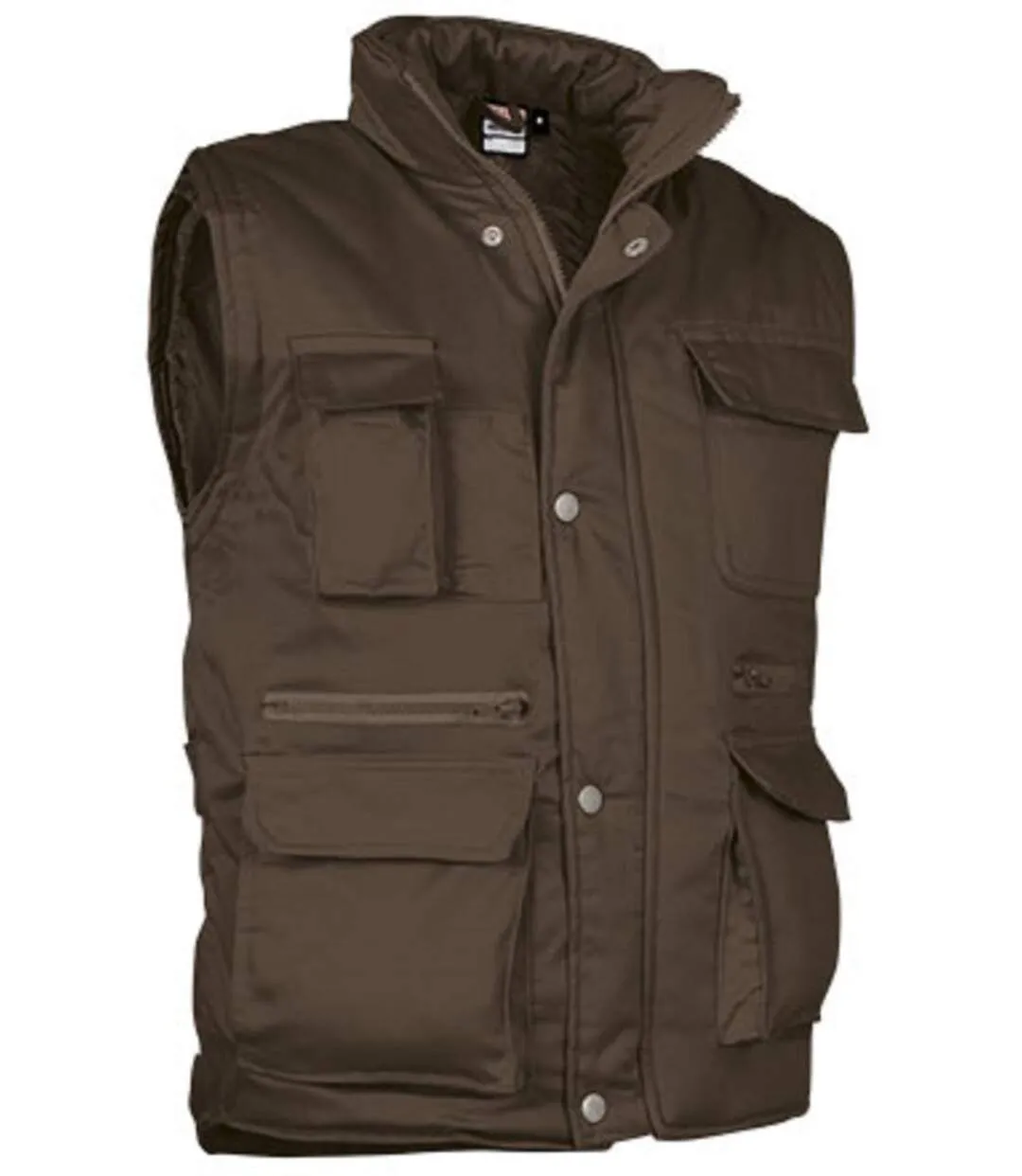 Men's Brown Sleeveless Puffer Jacket - REF REPORTER