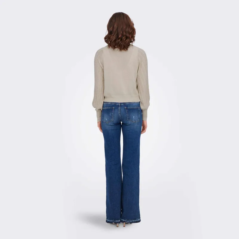 ONLY Women's Sequin-Embellished Raglan Sleeve Cardigan with V-Neck Buttons