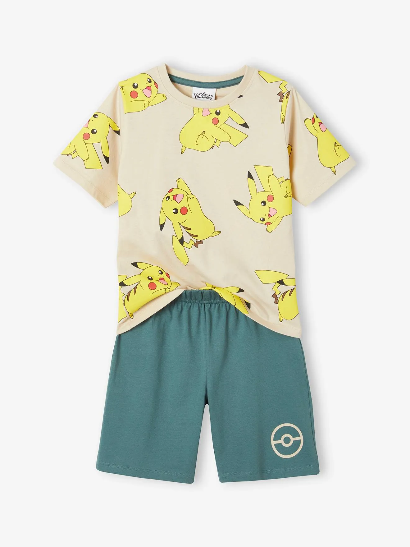 Pokemon® Boys' Bicolor Clay/Emerald Green Pyjashort - Pokémon