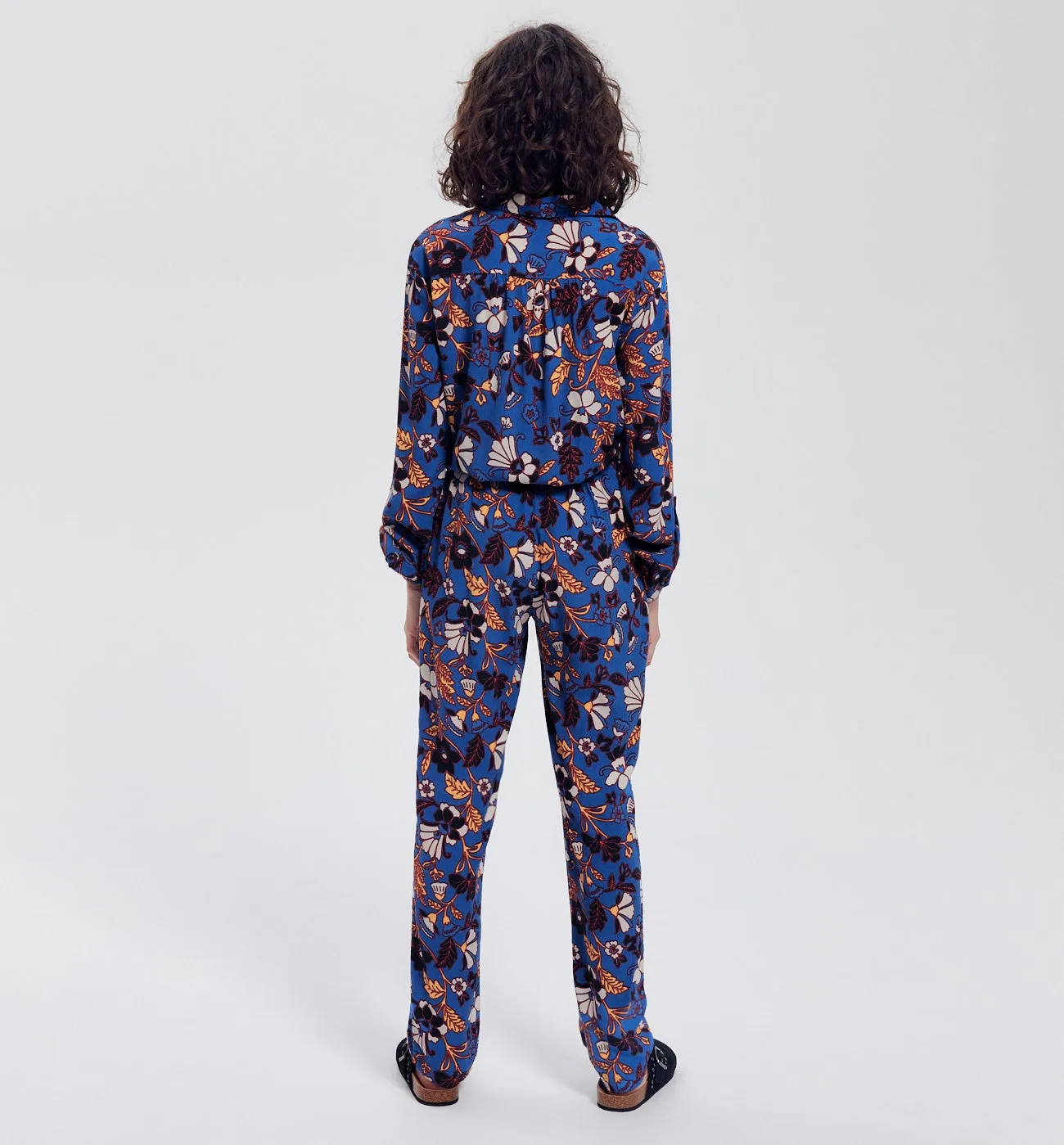 Printed Trouser Jumpsuit - Navy Print