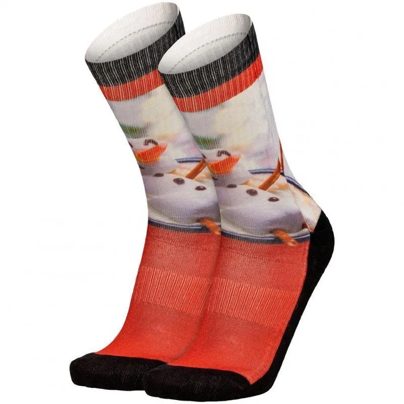 PULL IN Chaussettes Homme Microcoton HOTCOCOA Rouge Blanc