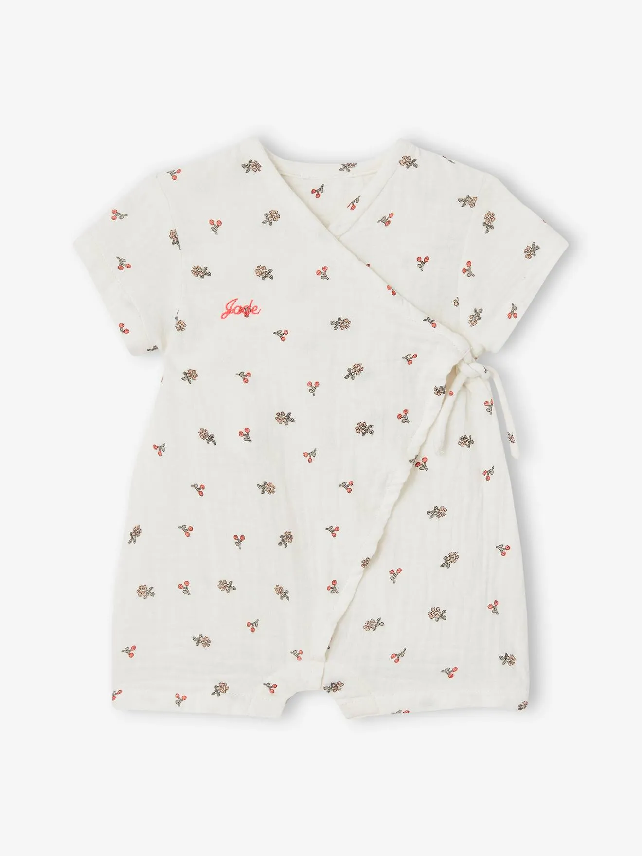 Personalized baby cotton gauze pyjama short - Vertbaudet