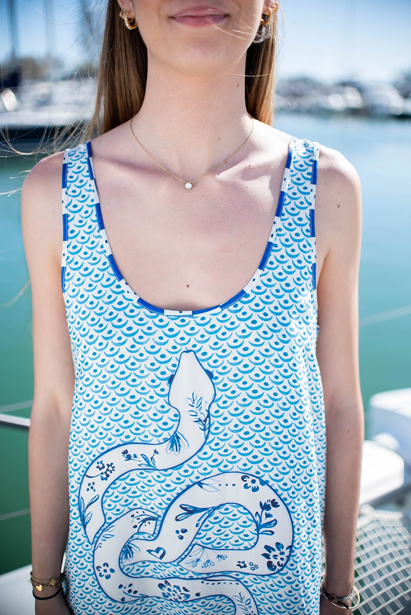 Blue Allison Amalfi Maxi Dress - Me369 | Les Chiquettes