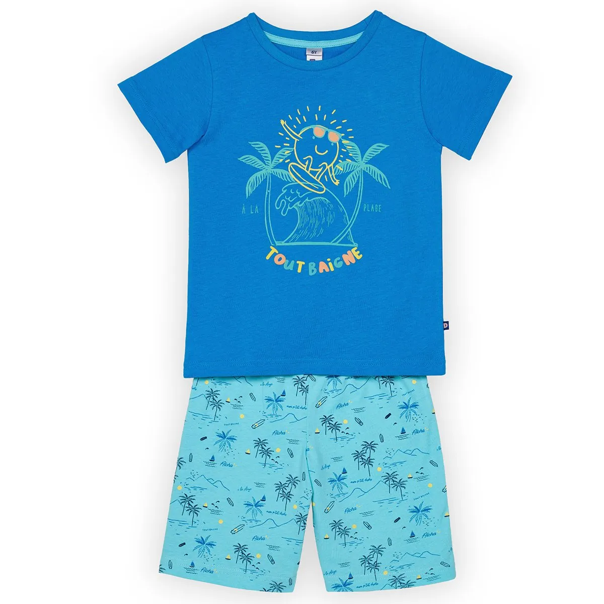 Short garçon Coco bleu turquoise