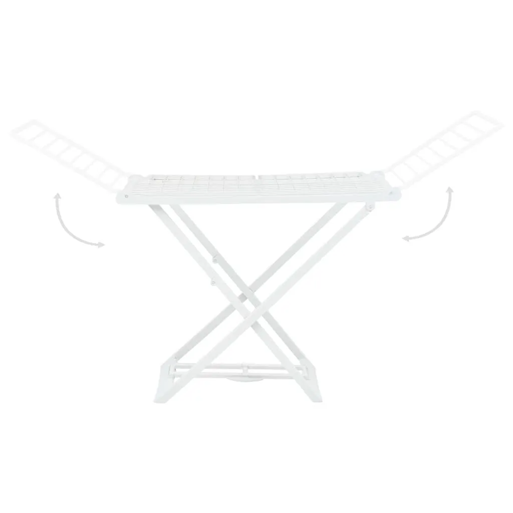 vidaXL Étendoir à linge pliable Blanc Plastique | vidaxl-fr